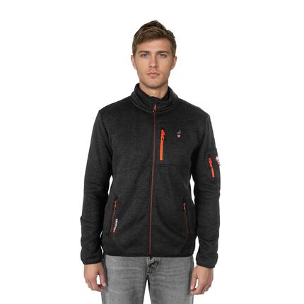 Sweat-shirt de randonnée homme, bleu marine, fermeture éclair