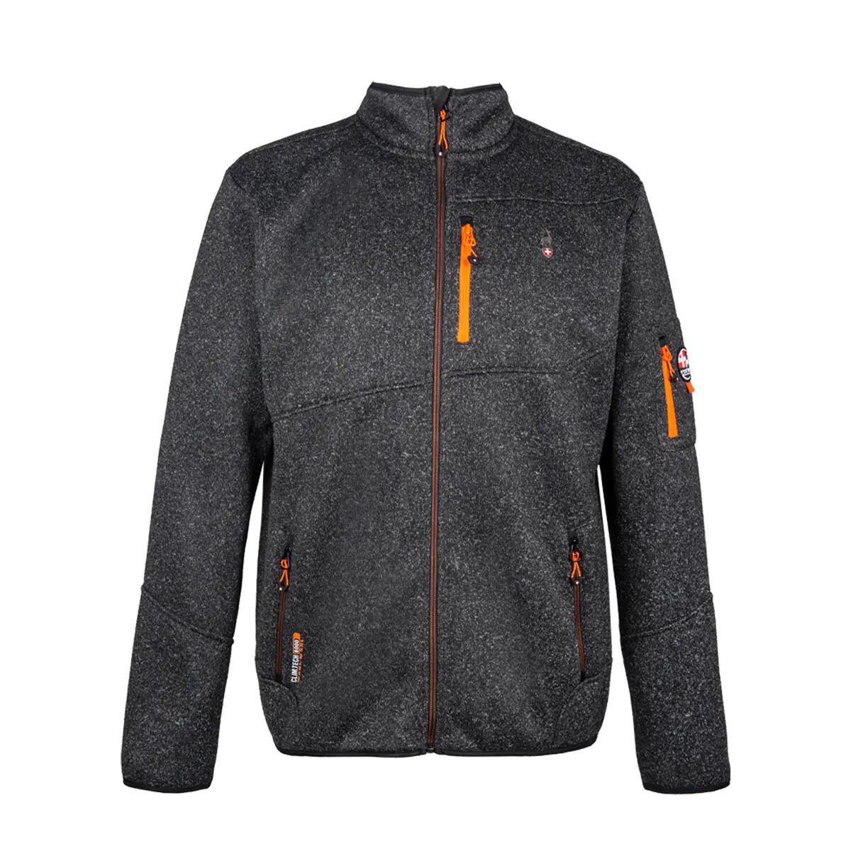 Sweat-shirt de randonnée homme, bleu marine, fermeture éclair 3/6