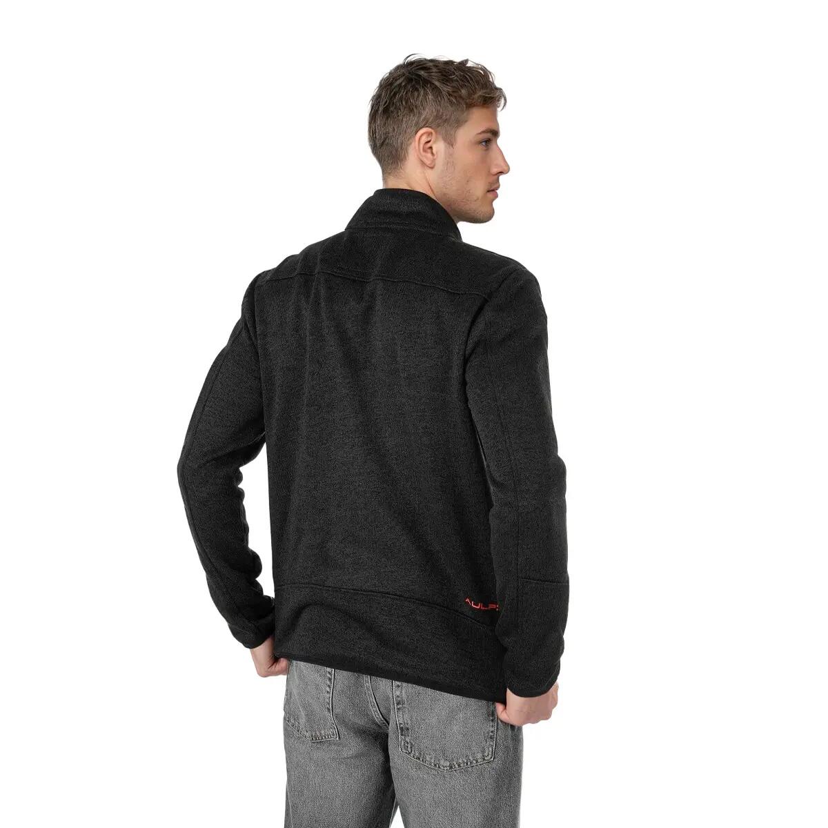 Sweat-shirt de randonnée homme, bleu marine, fermeture éclair 2/6