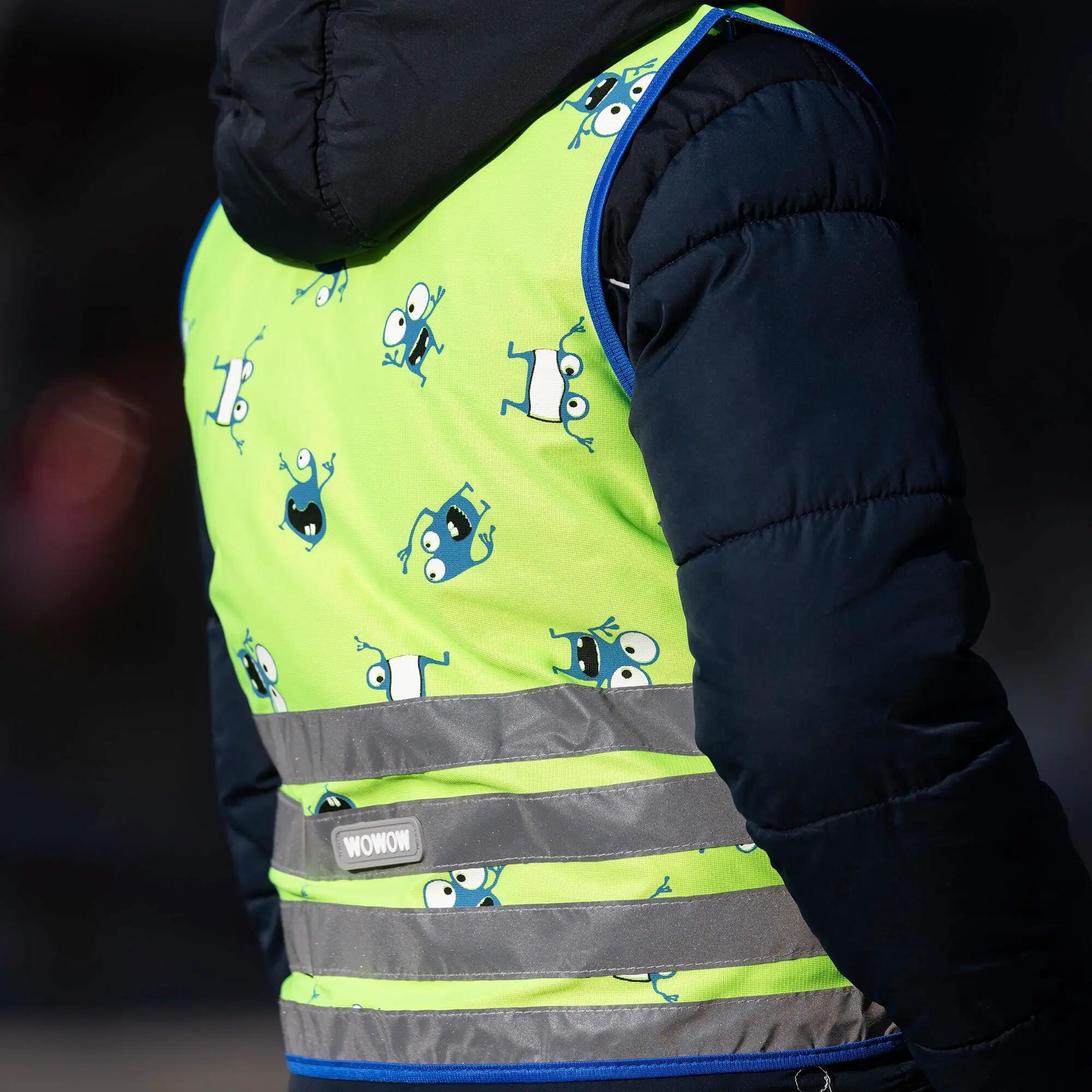 WOWOW - Goyo Kinder Grüne Warnschutz Reflektierende Outdoor Schulweste 5/5
