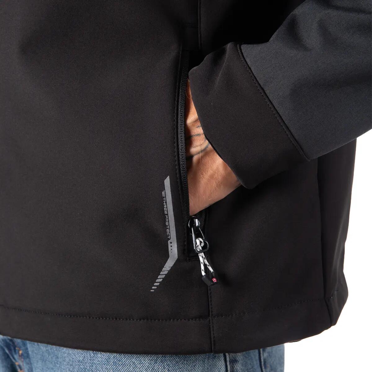 Pánská softshellová turistická bunda TIAGO s odnímatelnou kapucí 7/7