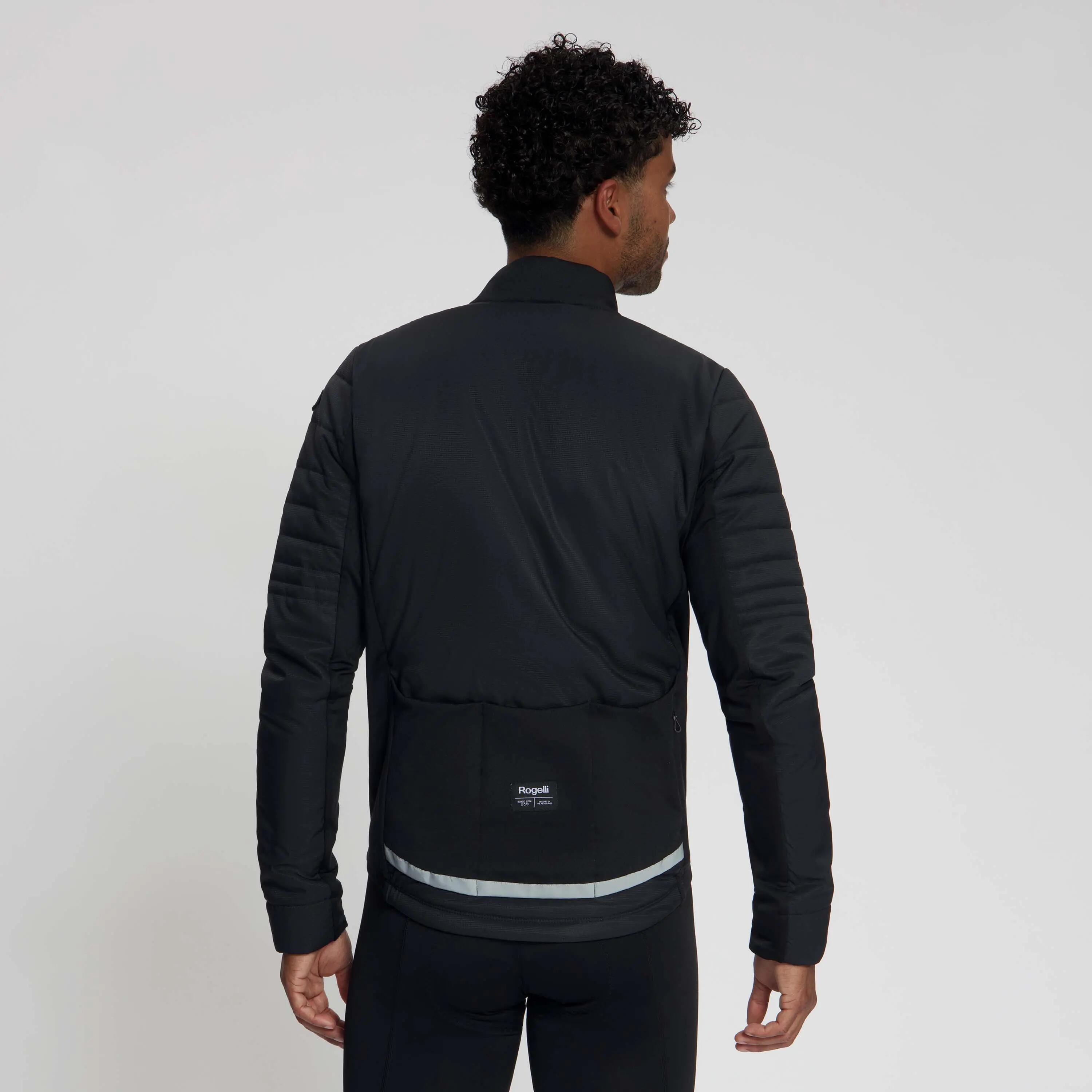 Winterjacke Wattiert Rennrad Element Herren Schwarz 3/8