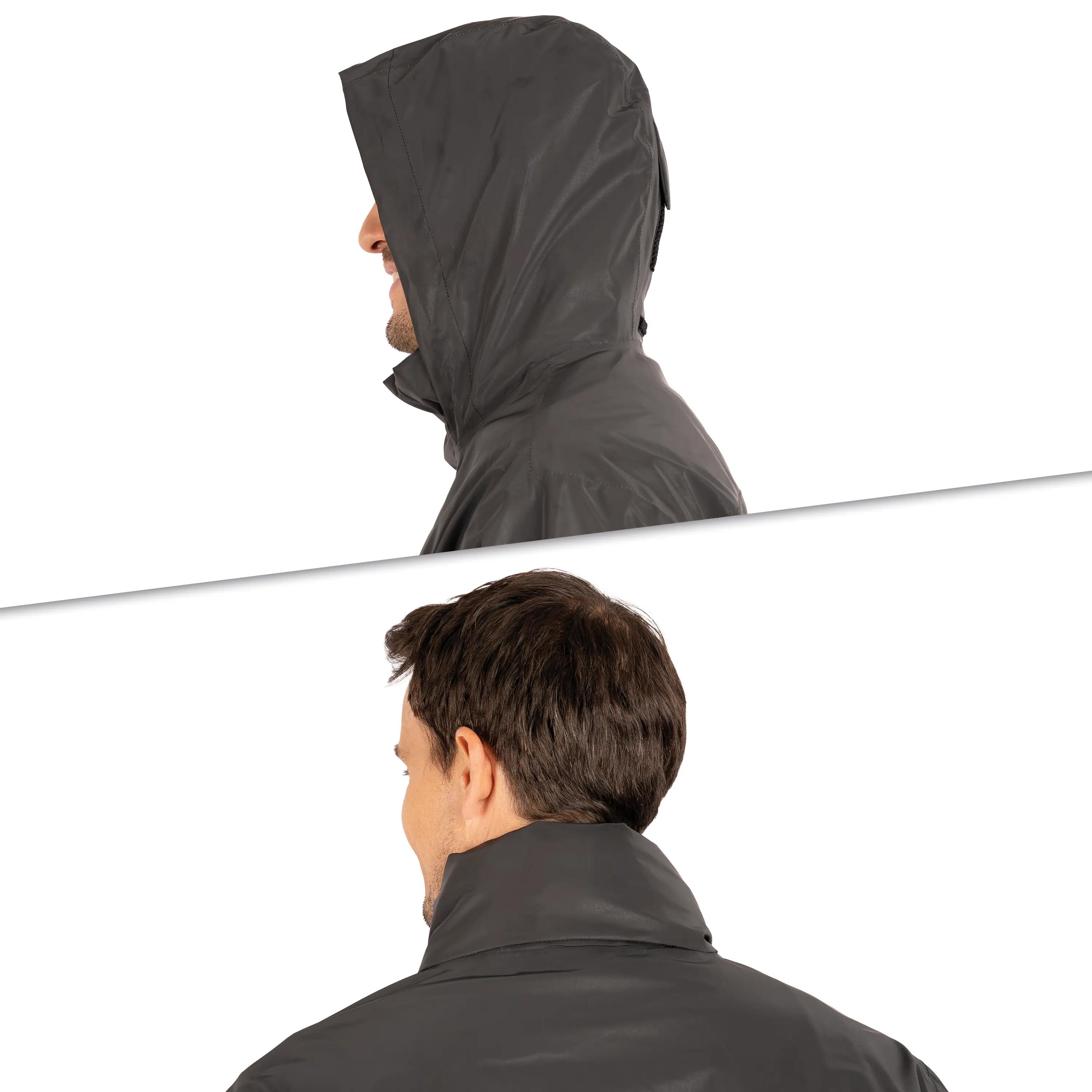 Veste de pluie vélo homme entièrement réfléchissante, imperméable et coupe-vent 4/5
