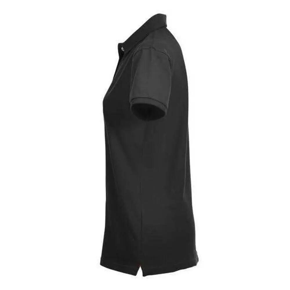 Maglietta Polo Elasticizzato Donna Clique Premium Nero 3/4