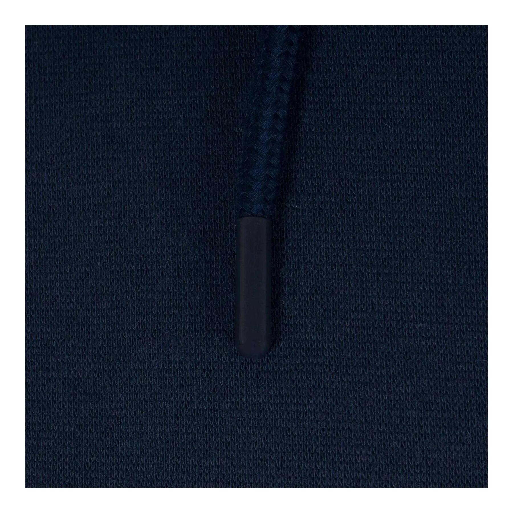 Felpa Con Cappuccio E Zip Intera Pile Uomo FC Barcelona Blu Navy 4/4