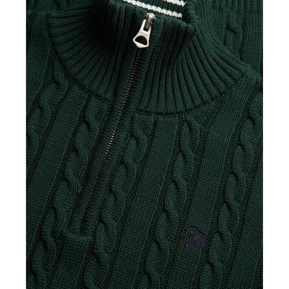 Sudadera con media cremallera de punto trenzado Superdry Preppy 2/2