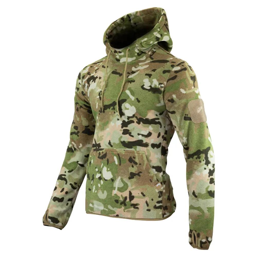 Kapuzenpullover für , Fleece Herren Tarngrün 4/4