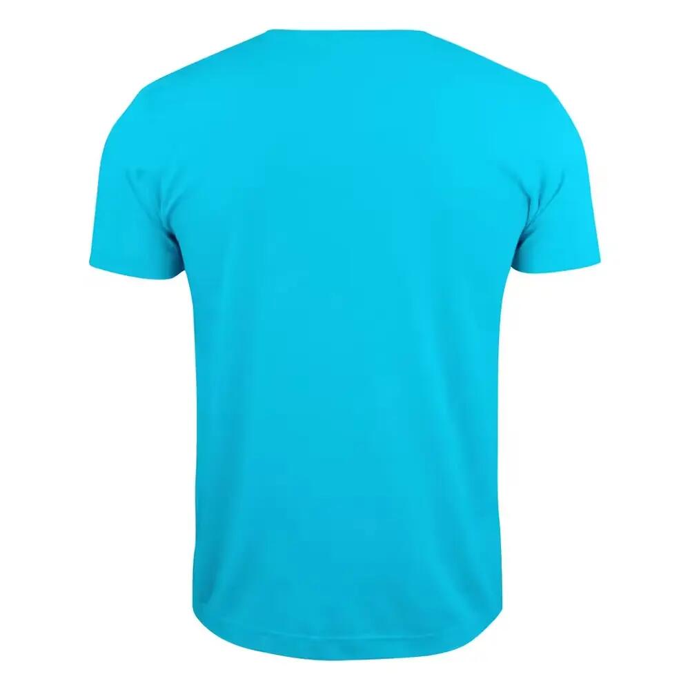 Mens Basic V Neck ShortSleeved TShirt (Turquoise) 2/4