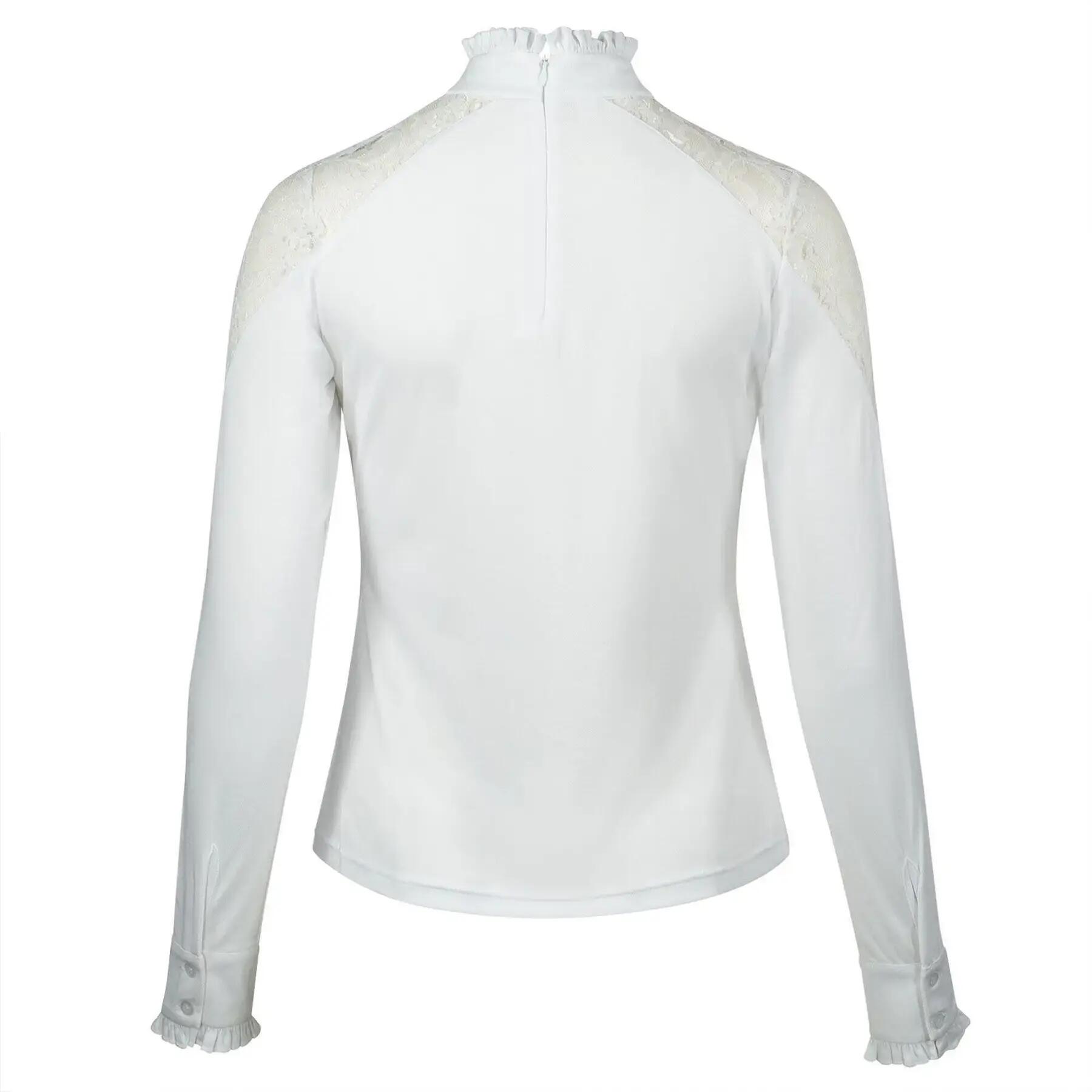 Polo da equitazione a manica lunga in pizzo per donna Horze Sylvie 3/3