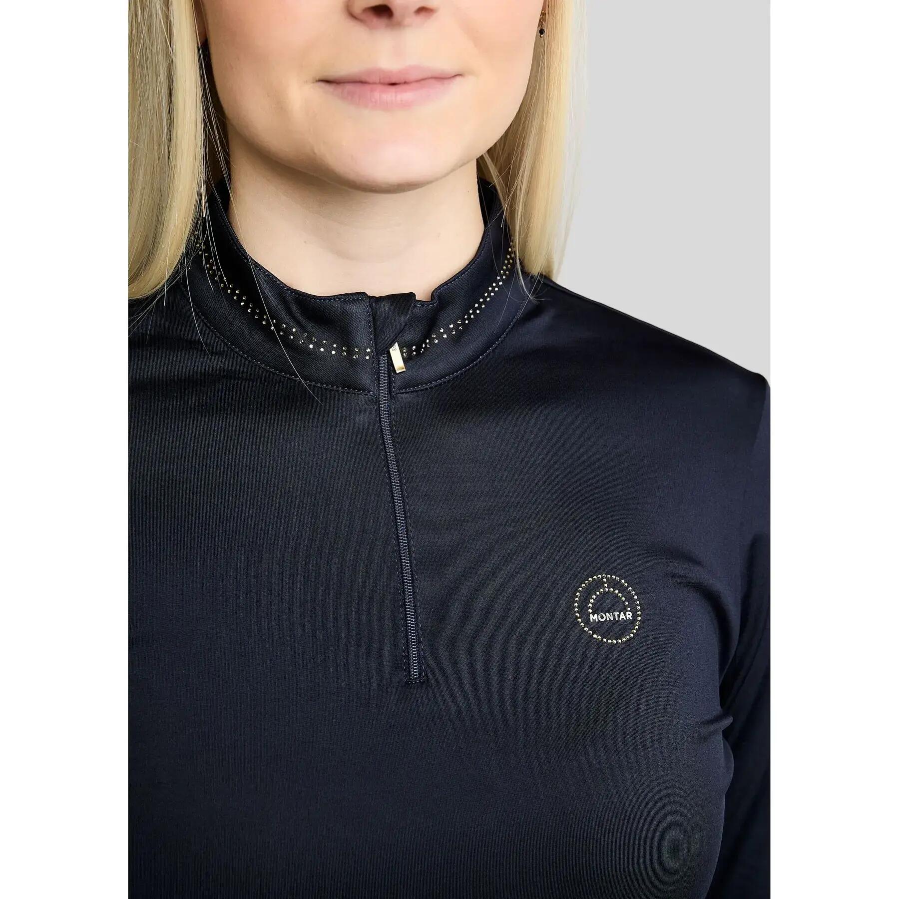Polo equitazione a manica lunga da donna Montar Everline 2/4