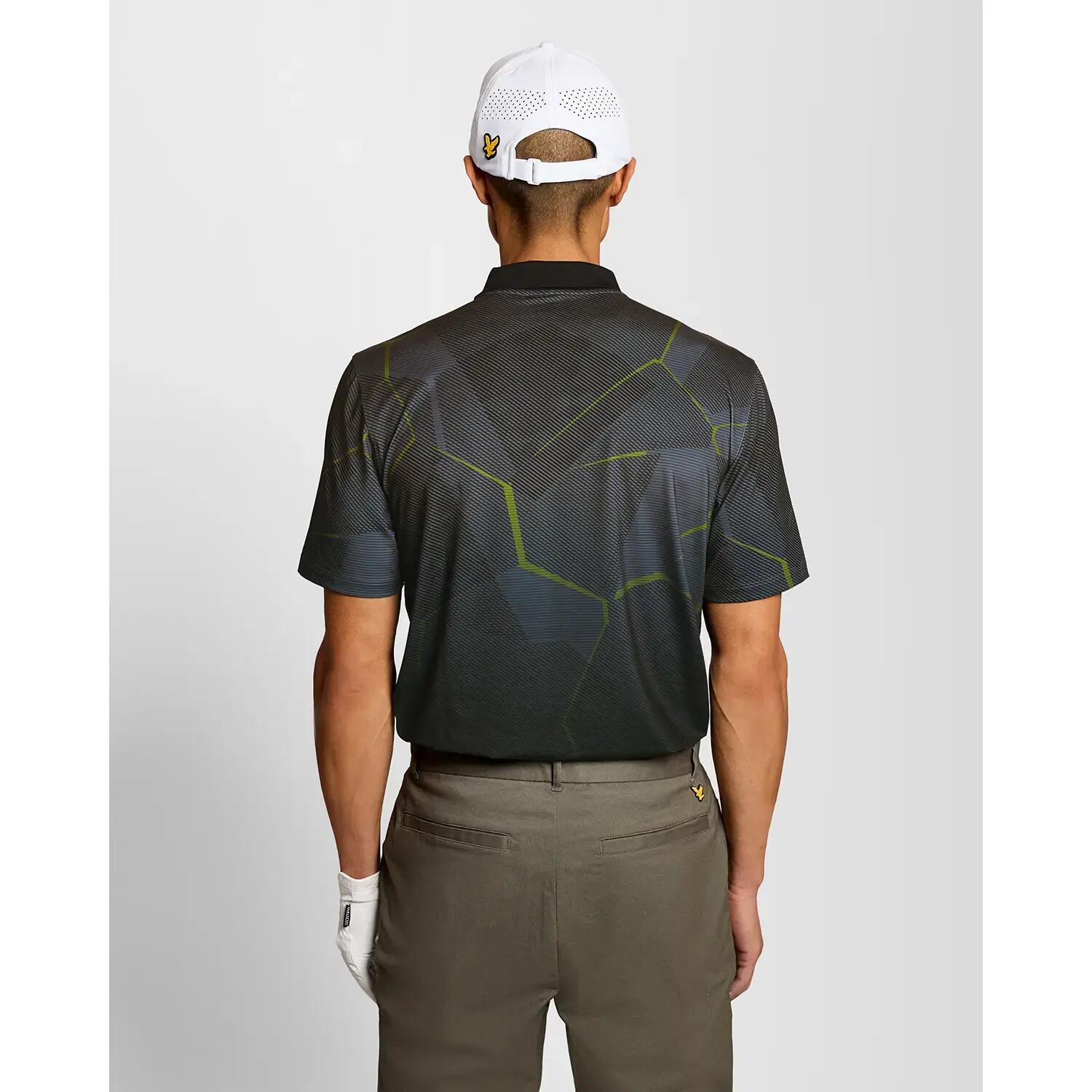 Polo w geometryczny wzór Lyle & Scott 4/6