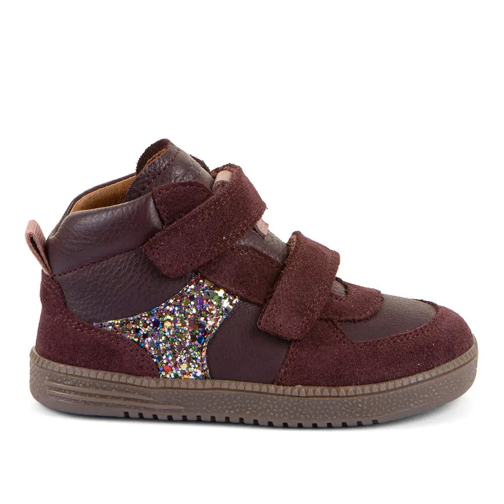 Dziecięce buty barefoot Froddo Loop High-Tops bordowe 1/7