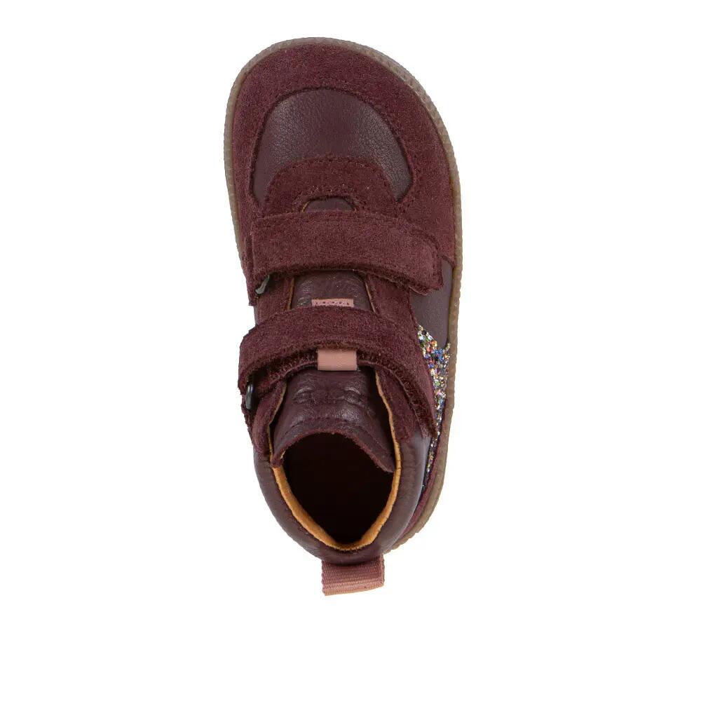 Dziecięce buty barefoot Froddo Loop High-Tops bordowe 6/7