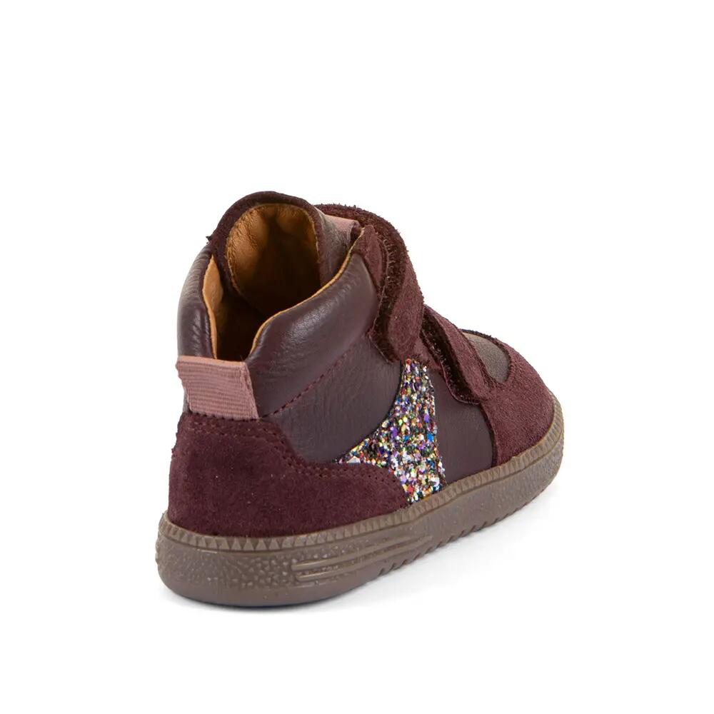 Dziecięce buty barefoot Froddo Loop High-Tops bordowe 5/7