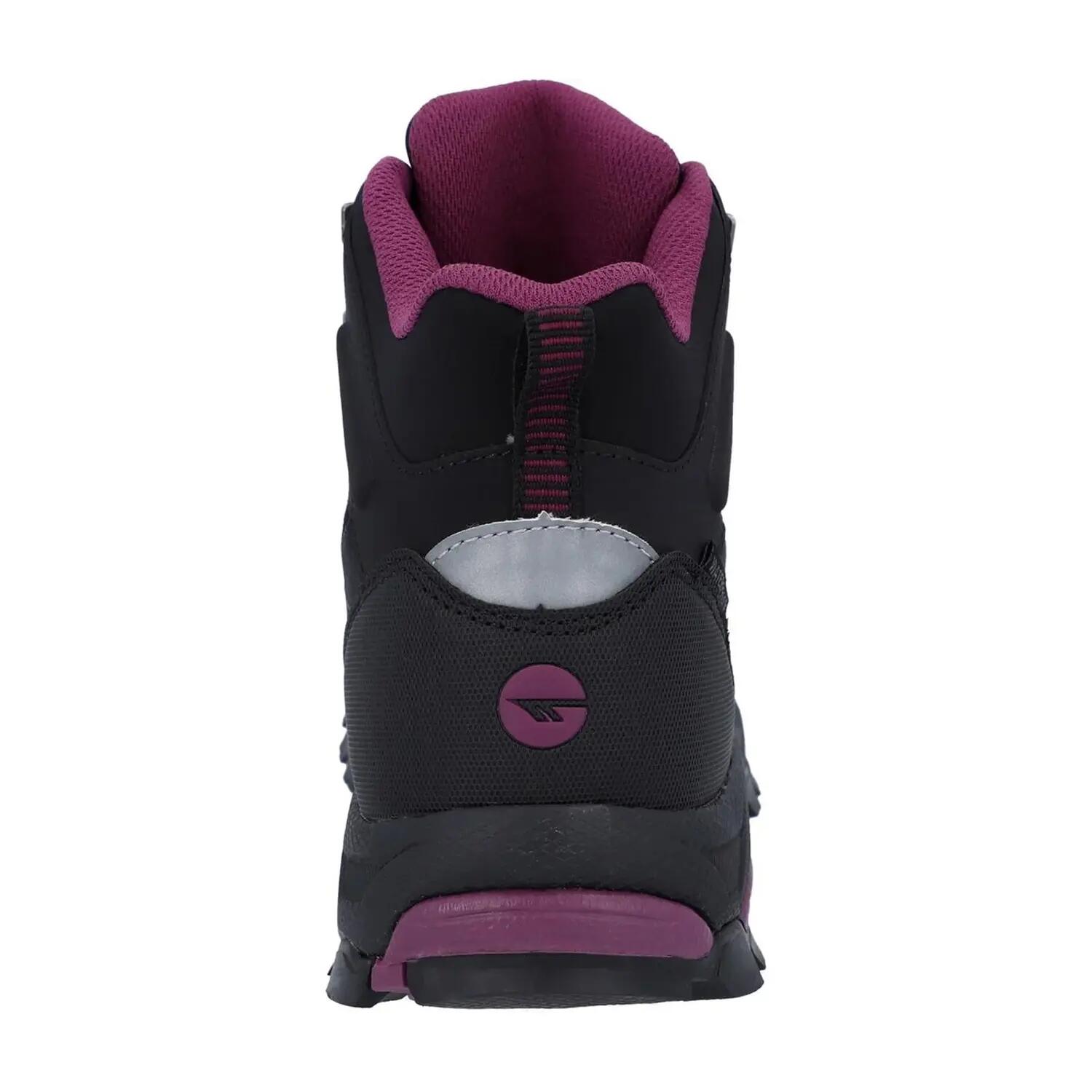 Chaussures Montantes De Marche JACKDAW Femme (Noir / Bordeaux) 2/5