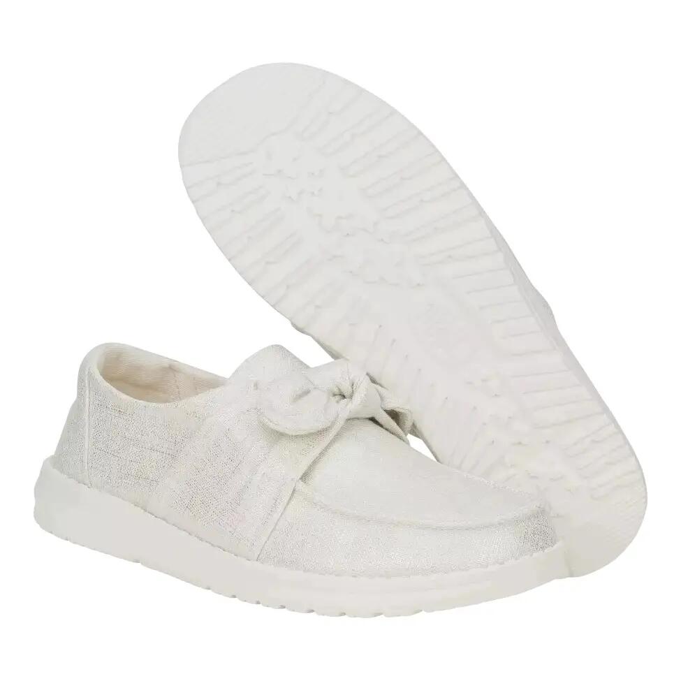 HeyDude Damskie Mokasyny Wendy Bow Shimmer 3/6