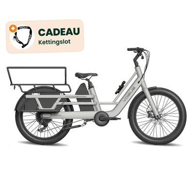 Wonder - elektrische longtail - 24 inch - 250w - 2 kinderen - grijs