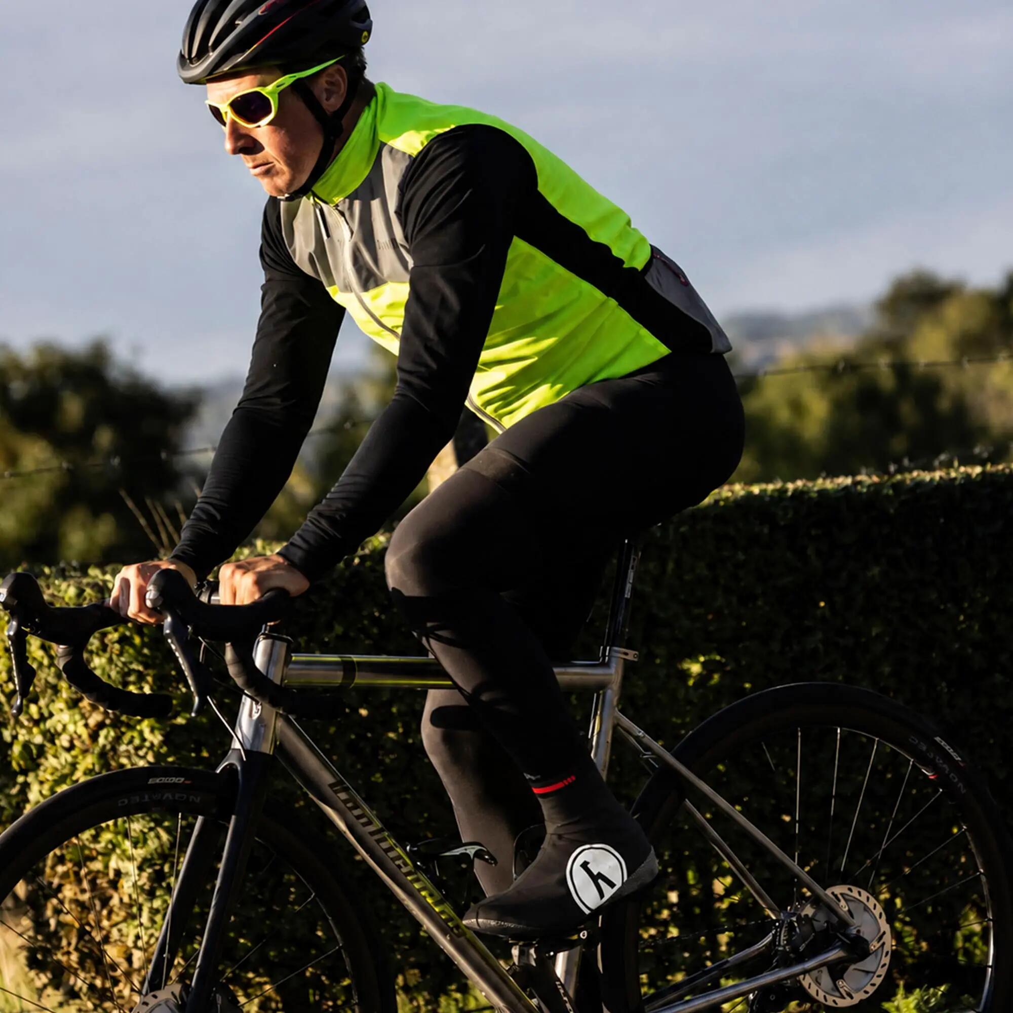 WOWOW - Surchaussures Vélo Noires Imperméables Coupe-Vent Haute Visibilité 5/5