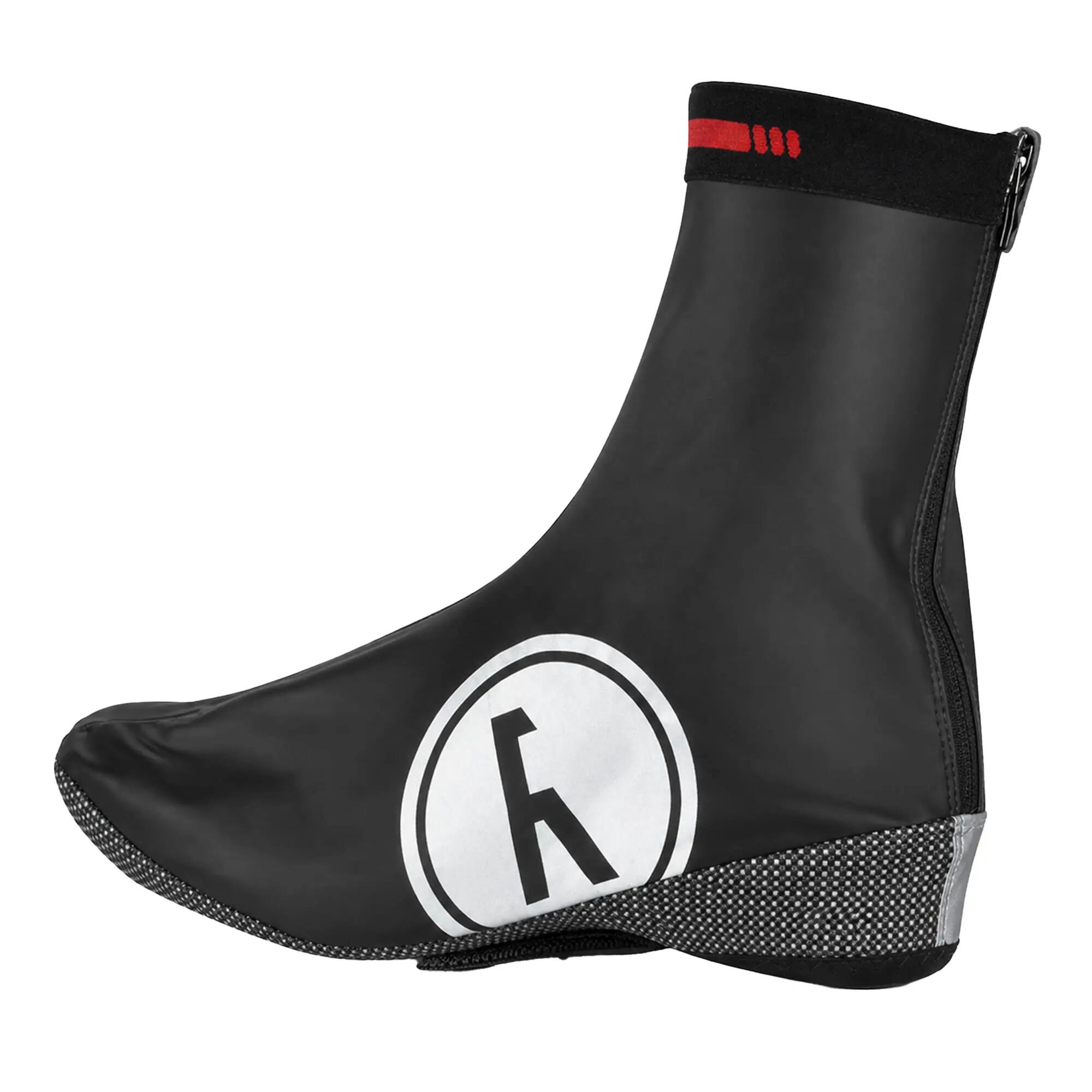 WOWOW - Surchaussures Vélo Noires Imperméables Coupe-Vent Haute Visibilité 2/5