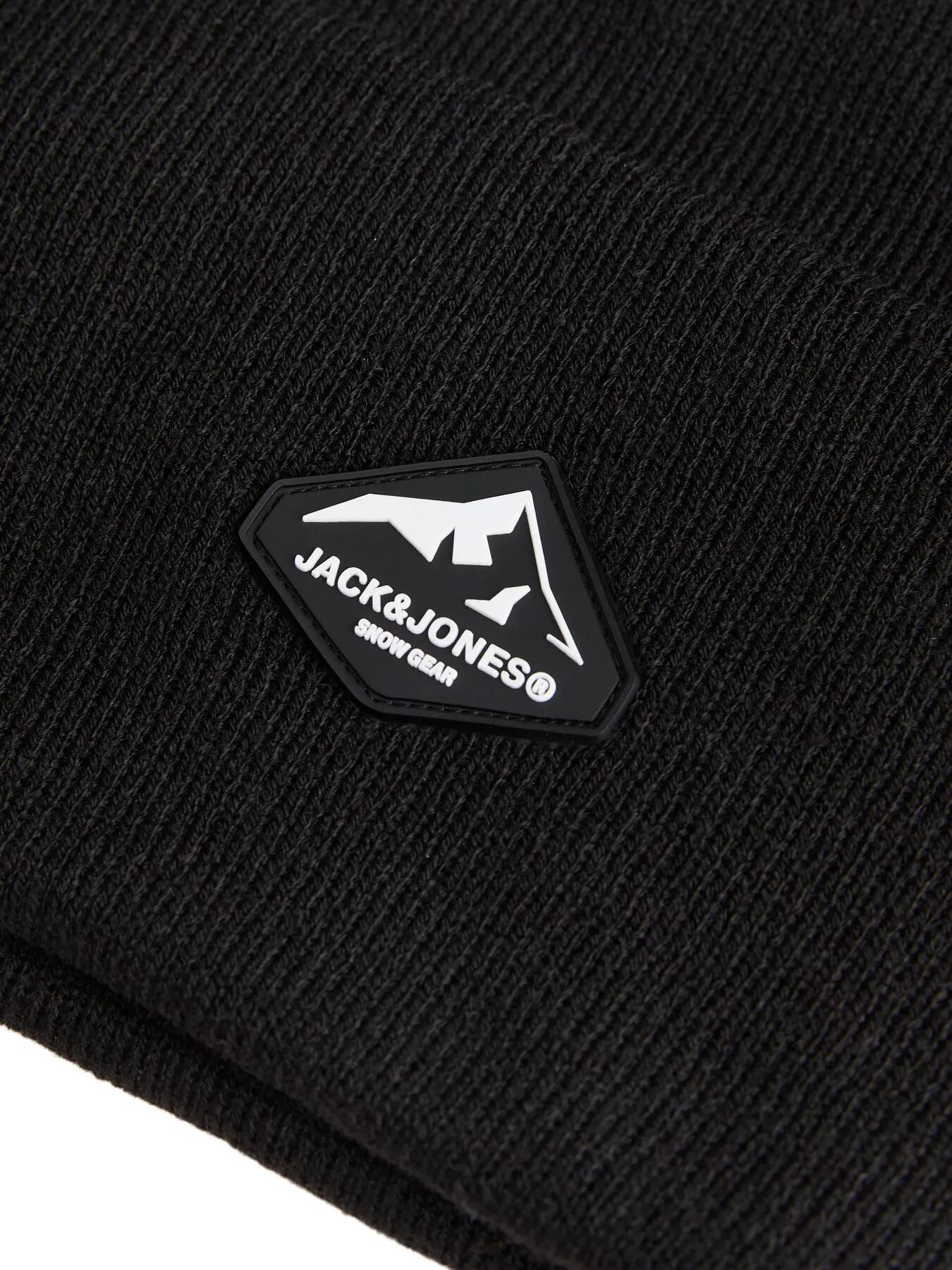 Homem Esqui Gorro Malha Reciclada Mountain Black 2/2