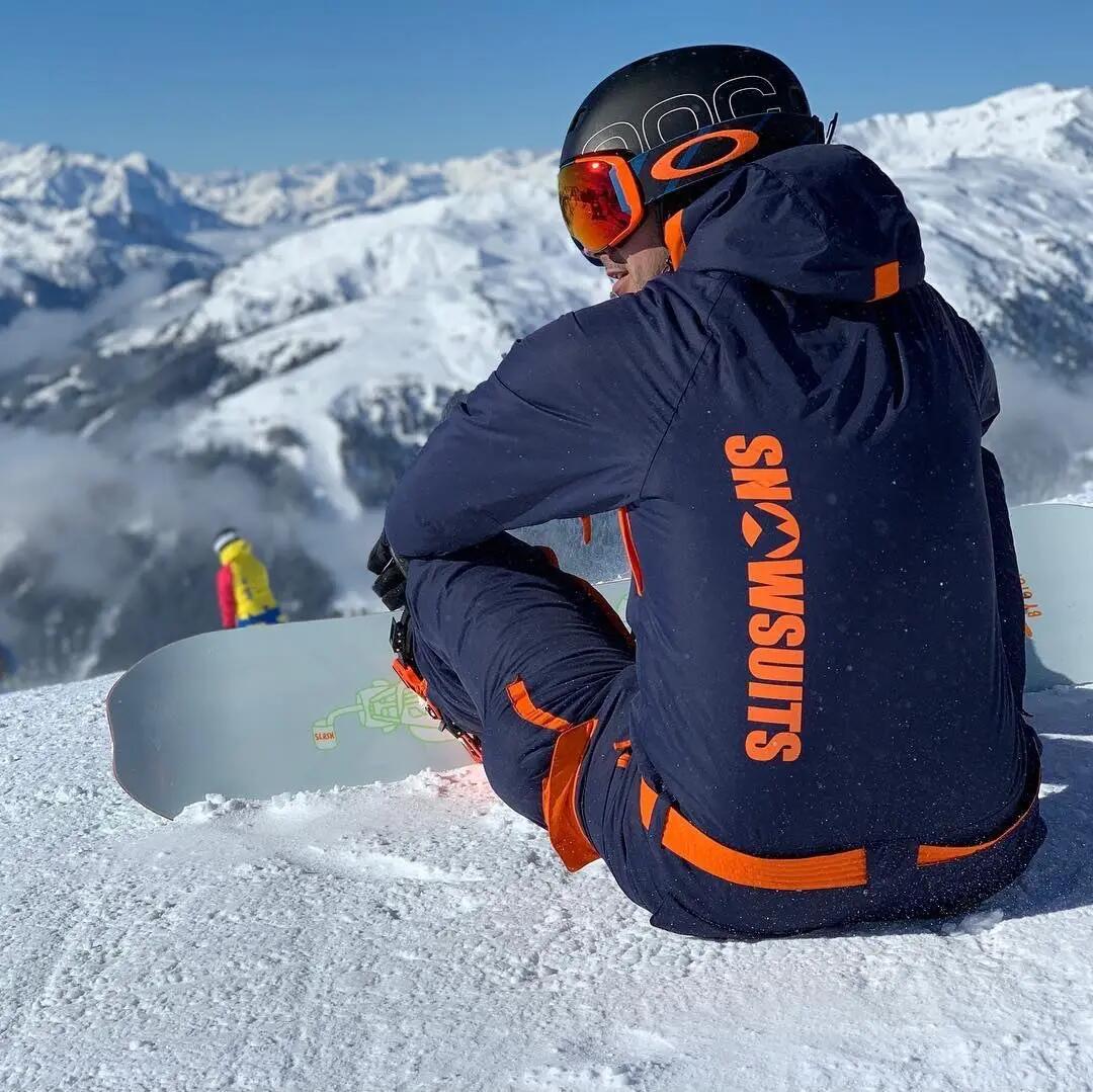 Snowsuits Powder Pro Onesie Skipak Heren - Navy/Oranje 7/7
