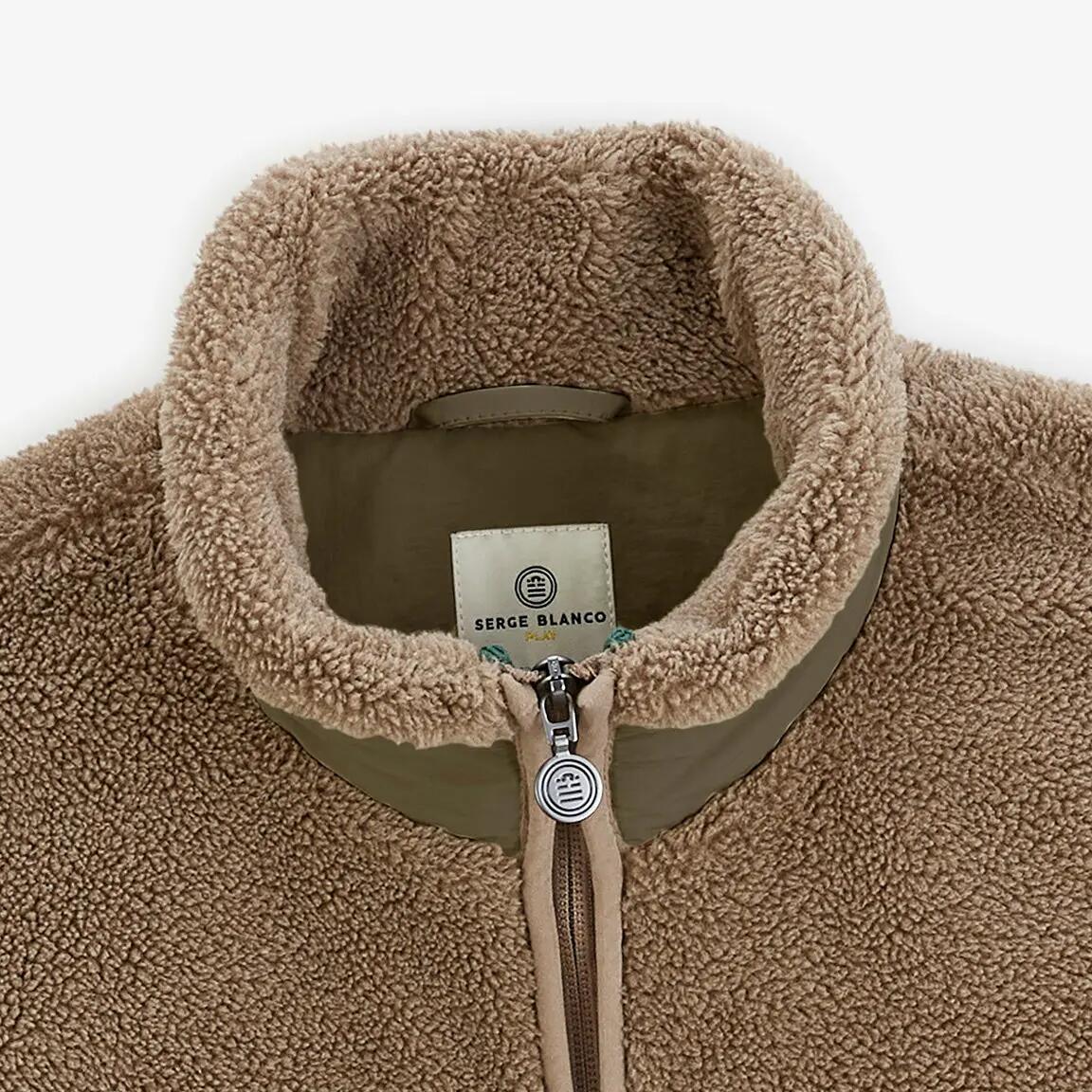 Gilet polaire sherpa Montréal sans manches beige cachemire SBPLAY 4/6