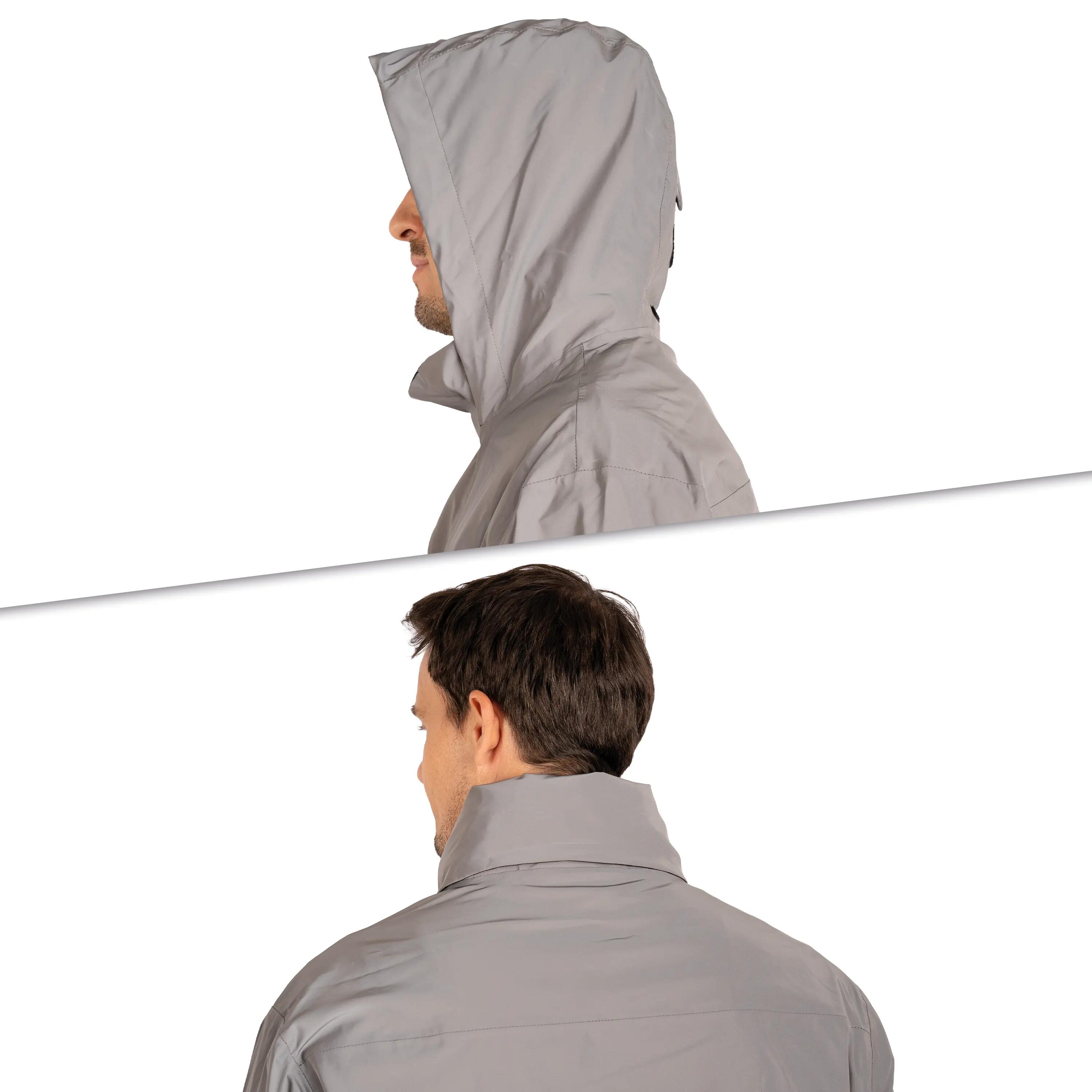 Veste de pluie vélo homme entièrement réfléchissante, imperméable et coupe-vent 4/5