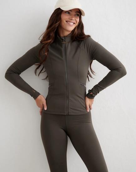 Femme Veste Chauffante Zippée Lierre Foncé