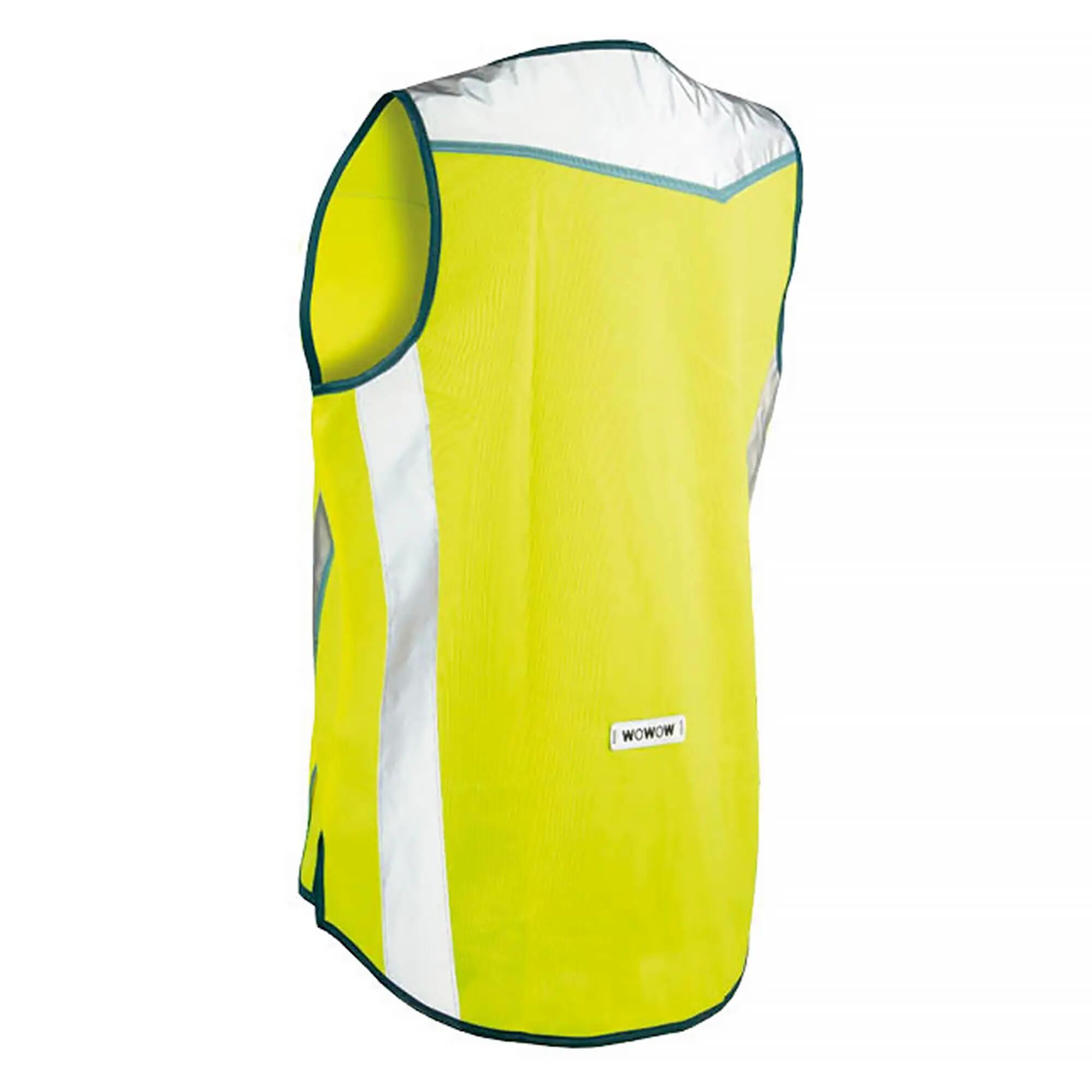 WOWOW - Dames Geel Hi-Vis Reflecterend Fietsvest met Zakken 2/5