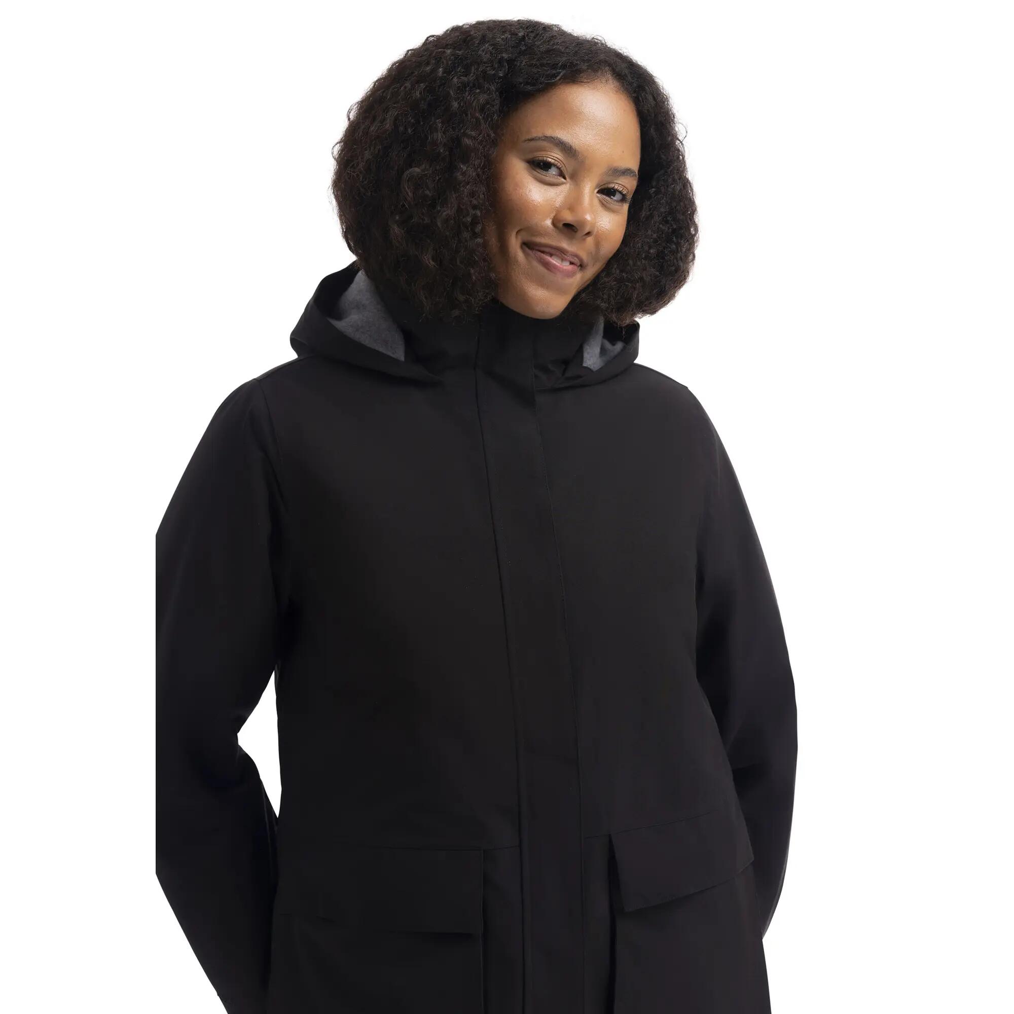 Abby Giacca Impermeabile Linea Lunga Donna Trespass Nero 3/6