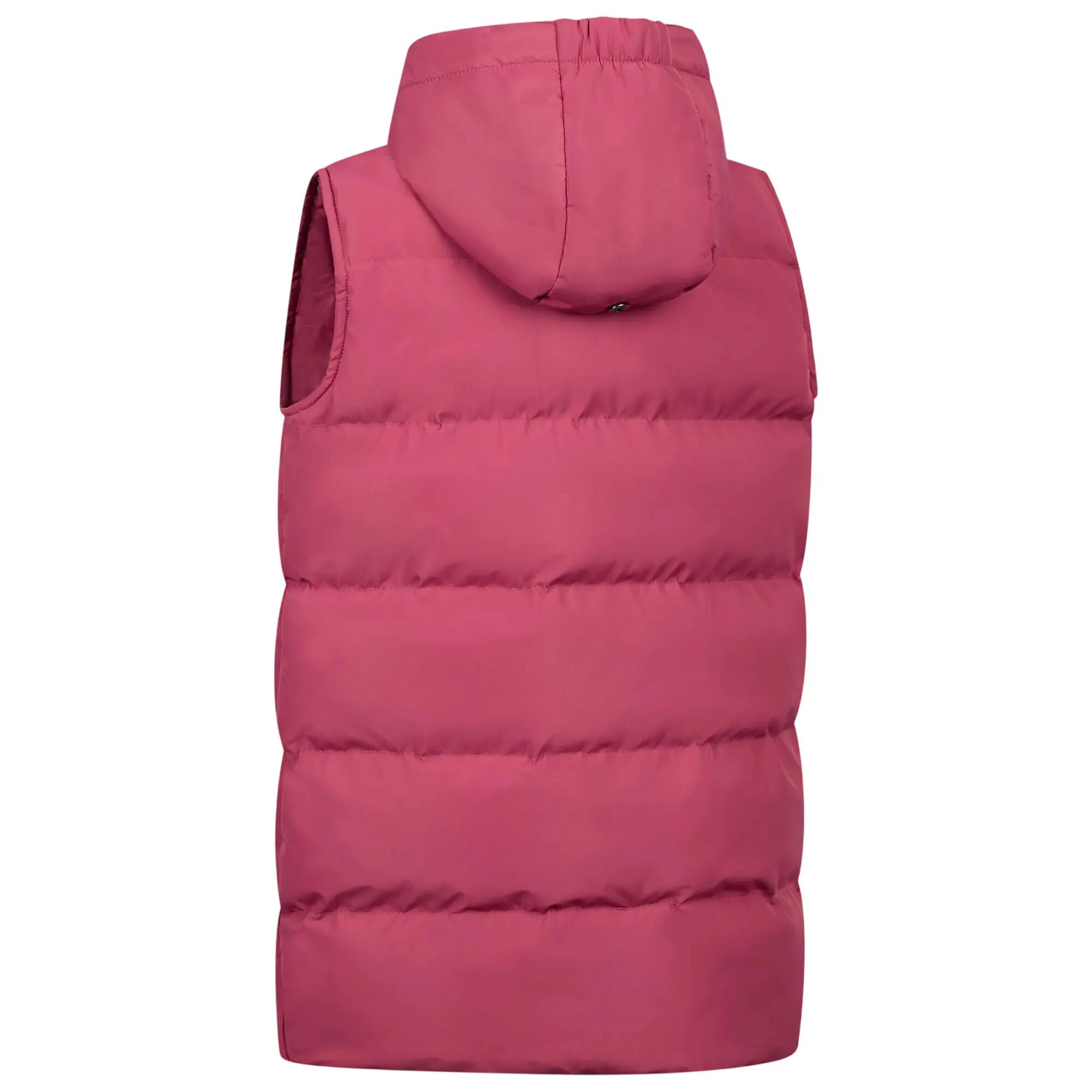 Veste Matelassée Et Unie À Capuche Sans Manches MOYRA Fille (Rose Foncé) 2/5
