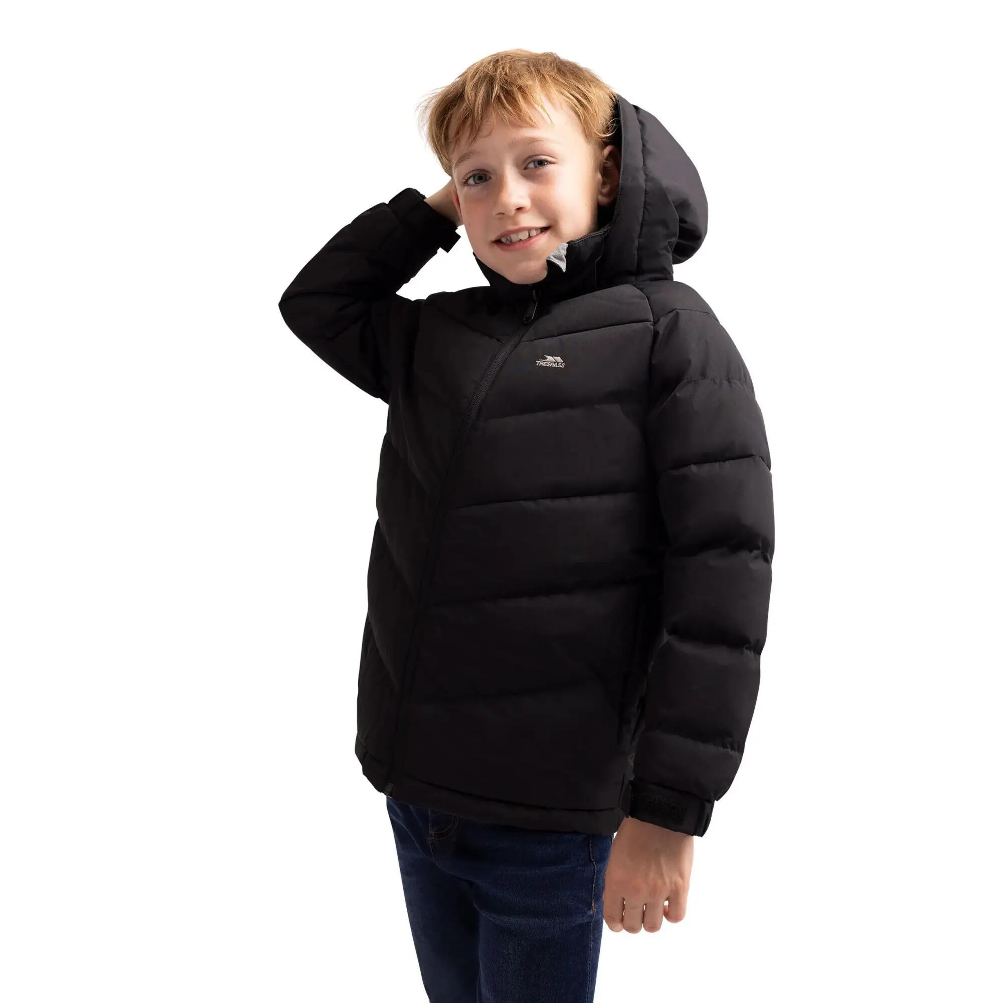 Childrens/Kids Aldery Padded Jacket (Black) 4/7