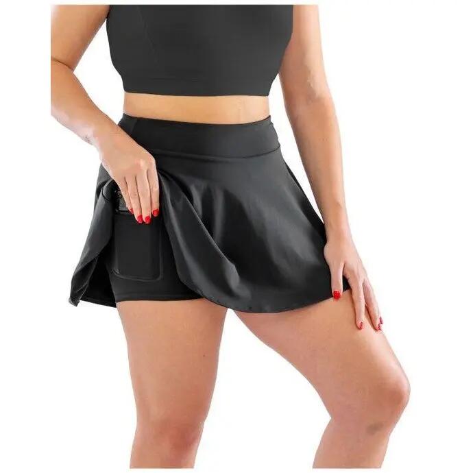 Fitness Skort für Damen Schwarz 4/6