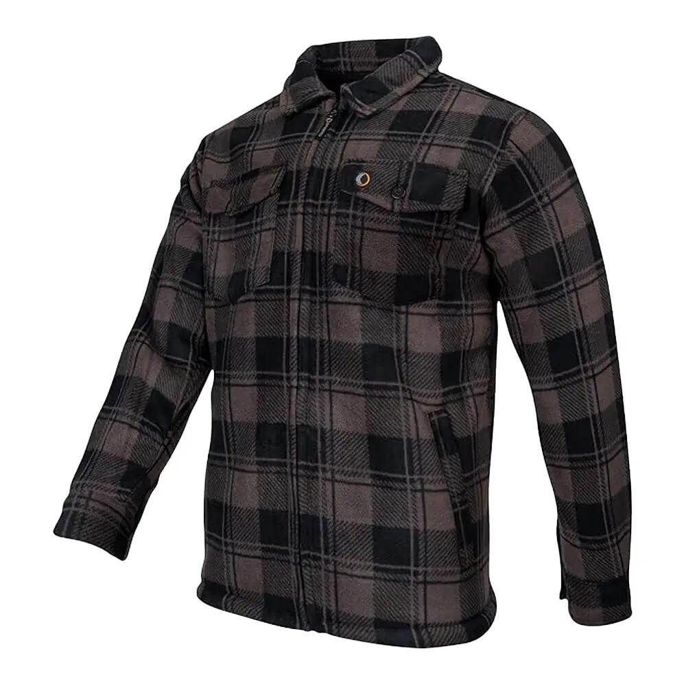 Camicia A Quadri Sherpa Foderata In Pile Uomo Speero Marrone 3/3