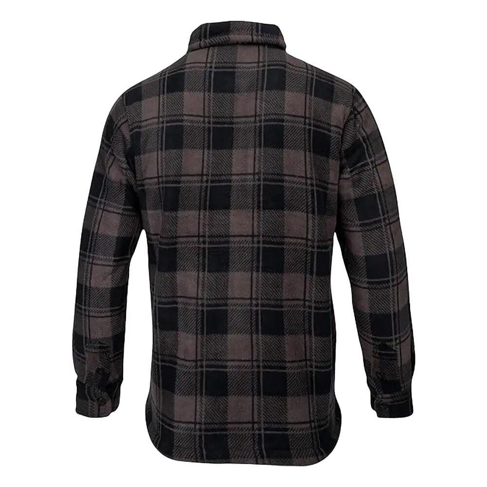 Camicia A Quadri Sherpa Foderata In Pile Uomo Speero Marrone 2/3