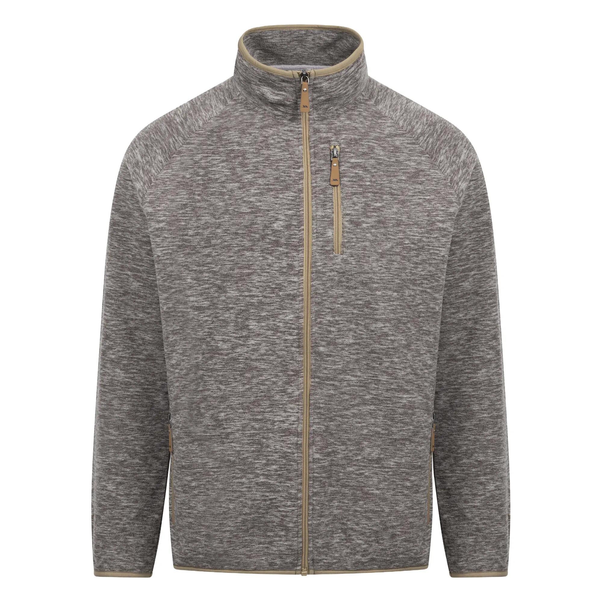 Veste polaire COCHRANE Trespass Homme gris chiné col montant 1/3