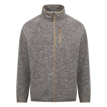 Veste polaire COCHRANE Trespass Homme gris chiné col montant