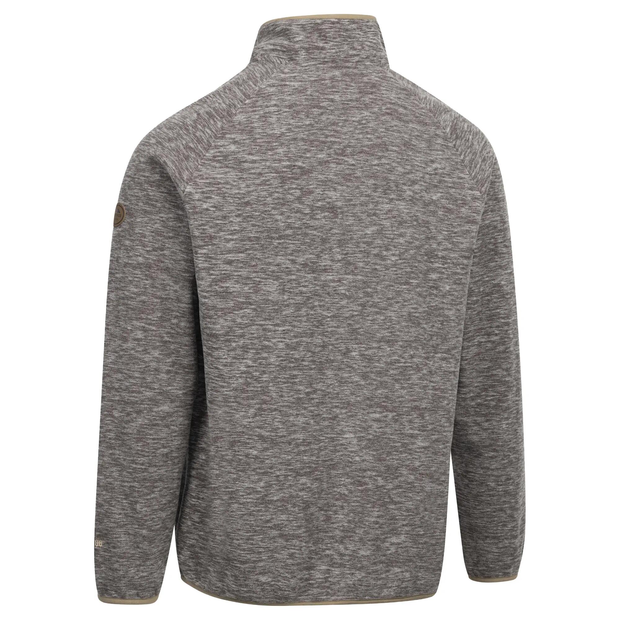 Veste polaire COCHRANE Trespass Homme gris chiné col montant 2/3