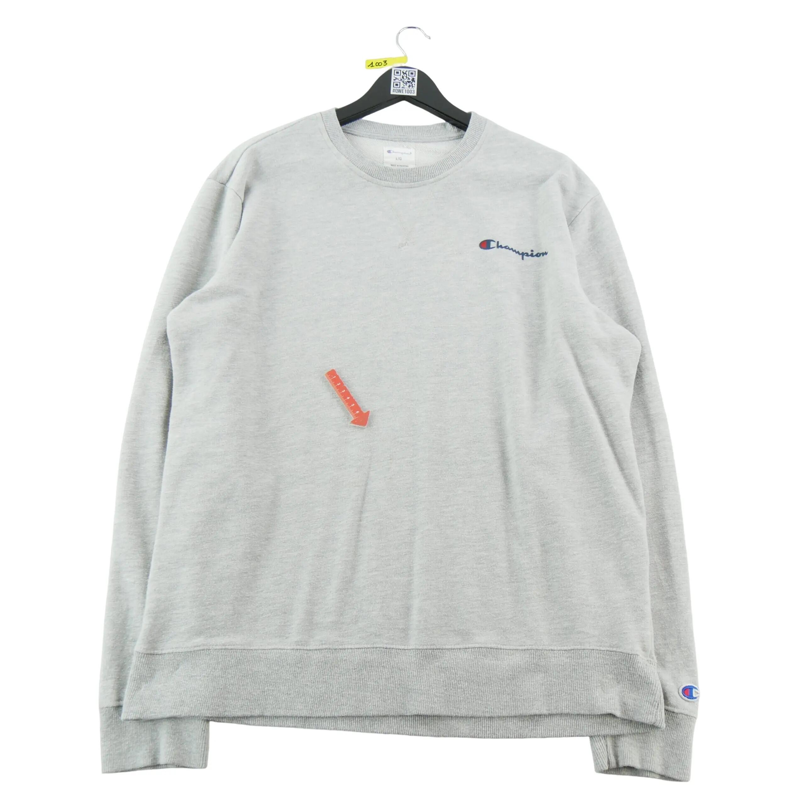 Tweedehands - Heren Sweatshirt Logo Script geborduurd Grijs - Goede staat 5/11