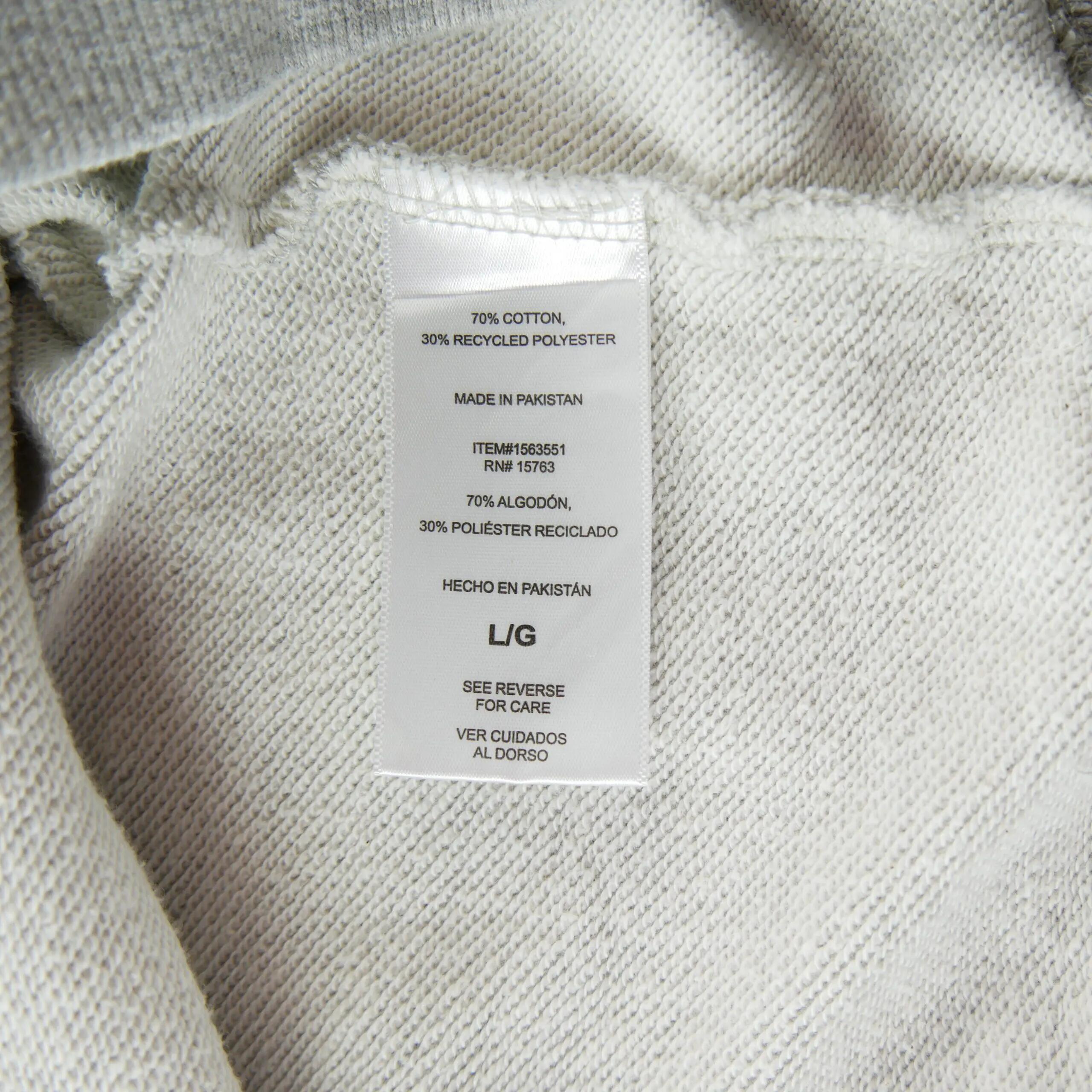 Tweedehands - Heren Sweatshirt Logo Script geborduurd Grijs - Goede staat 11/11