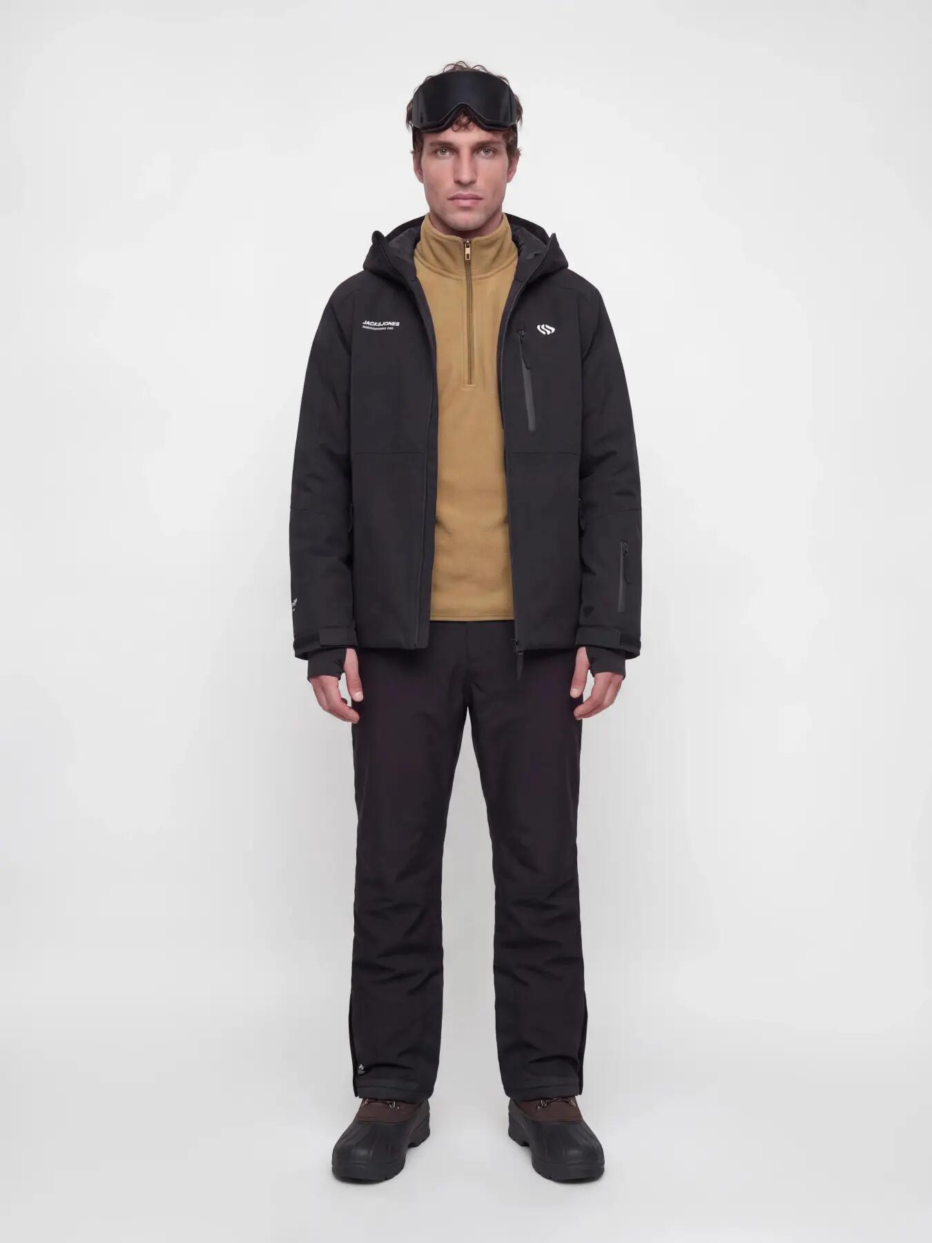 Homem Esqui Sweatshirt Polar Gola Alta e Meio Fecho Tignes A-24 2 Black-Otter 9/9