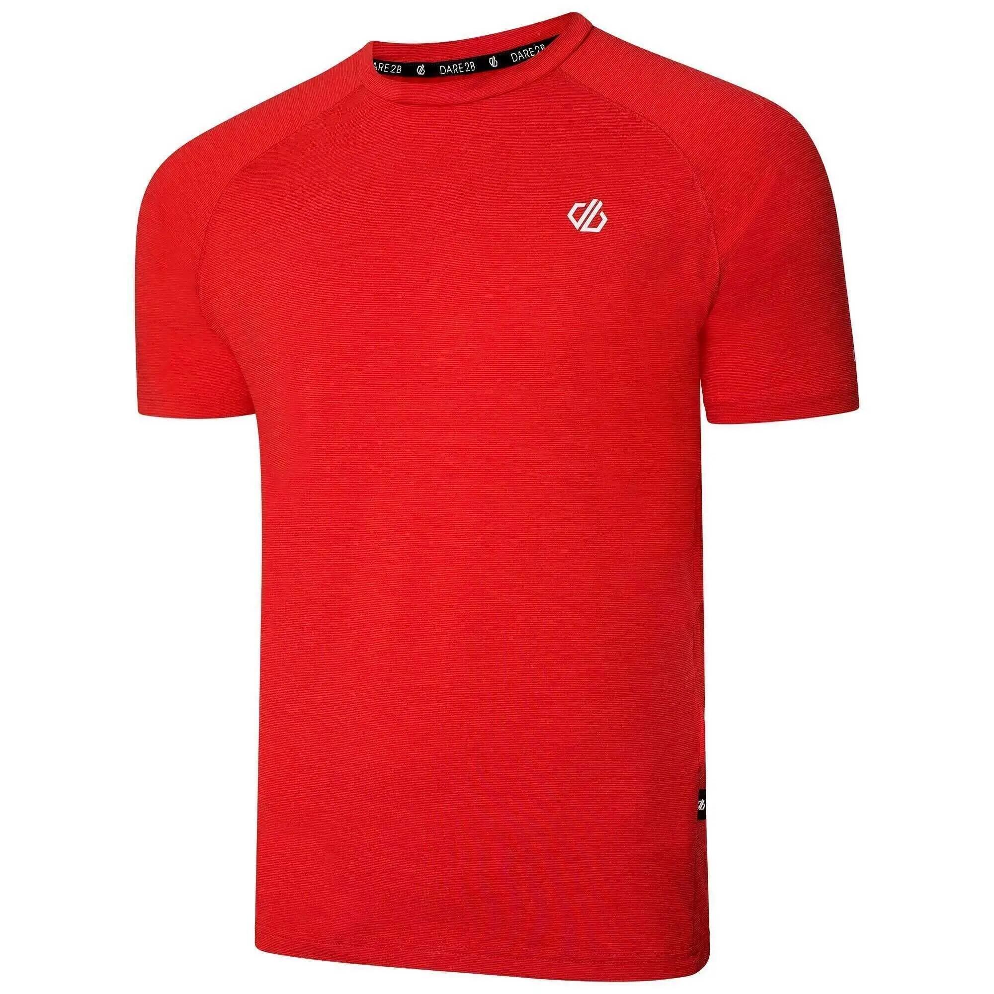 Camiseta Persist Jaspeada para Hombre Rojo Peligro 3/4