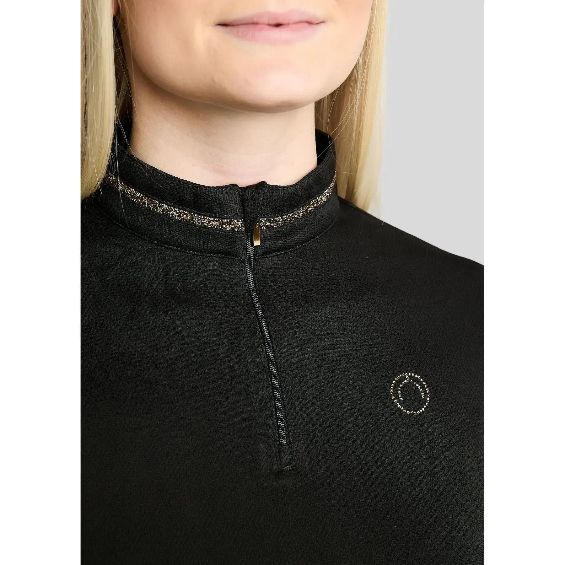 Polo d'équitation manches longues femme Montar Ekta 2/4