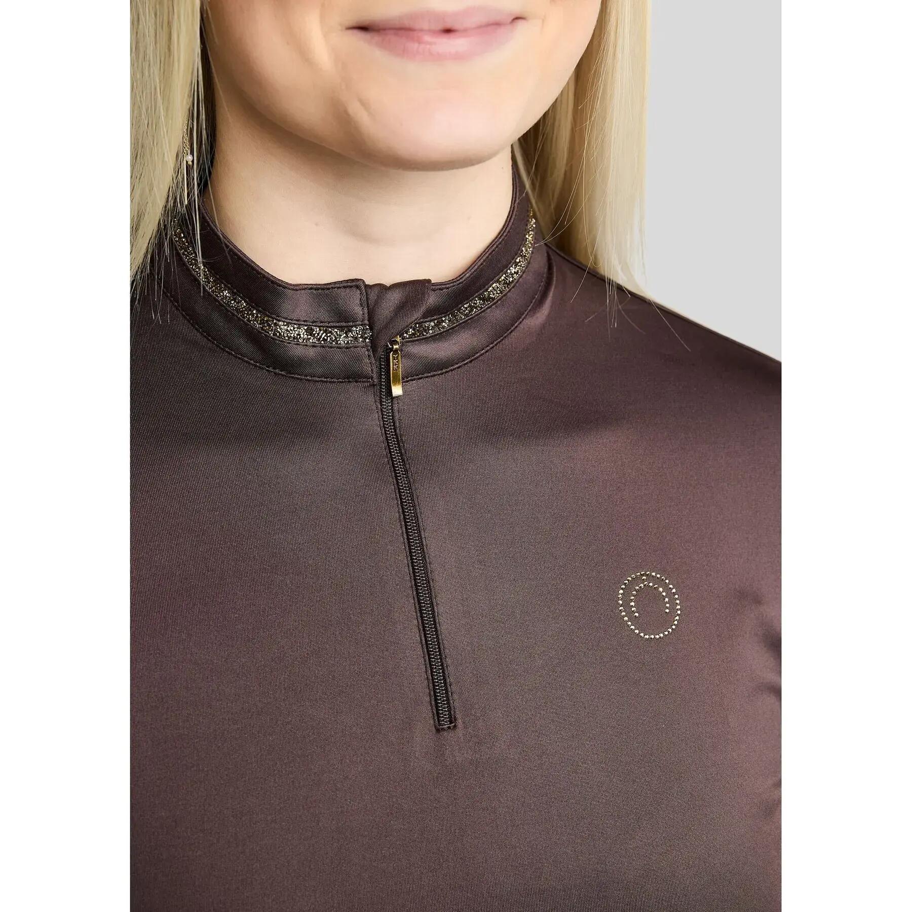 Polo d'équitation manches longues femme Montar Veronica 2/4