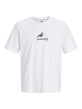 Homme Ski T-shirt Coton Bio et Col Rond Tignes B-36 3 Black-Bright Whi-Dove