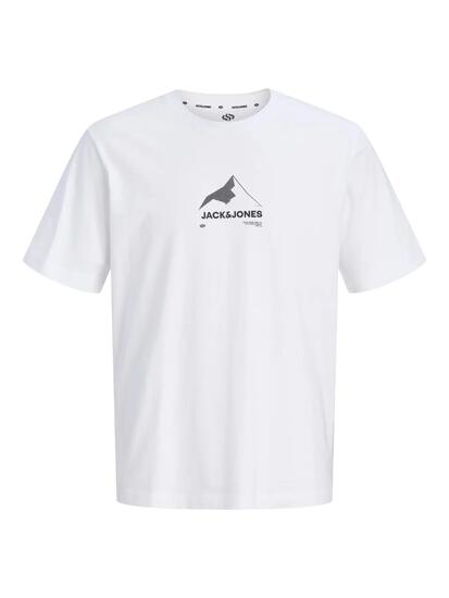 Homme Ski T-shirt Coton Bio et Col Rond Tignes B-36 3 Black-Bright Whi-Dove