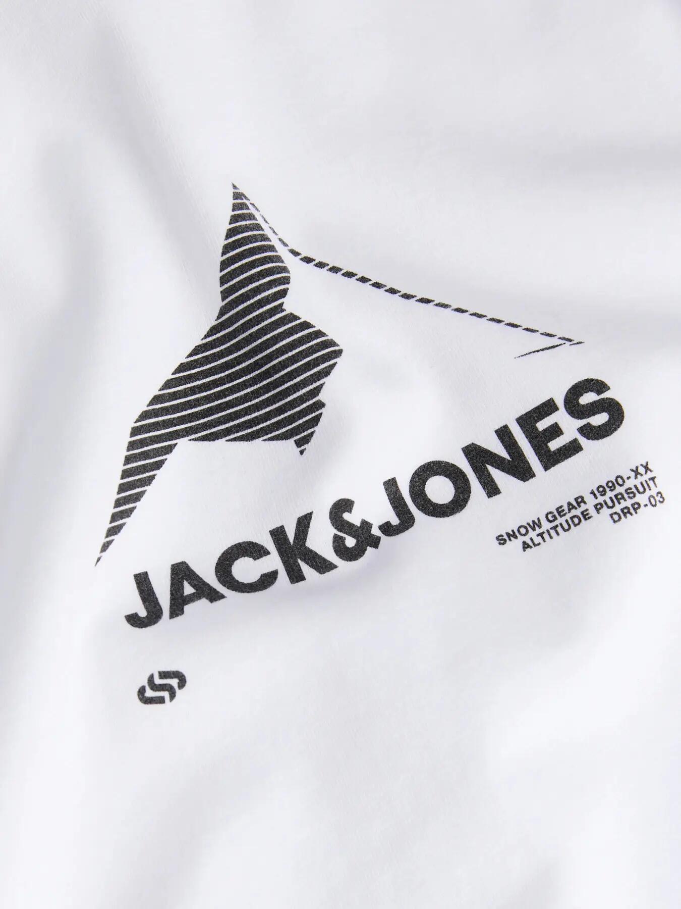 Homme Ski T-shirt Coton Bio et Col Rond Tignes B-36 3 Black-Bright Whi-Dove 3/4