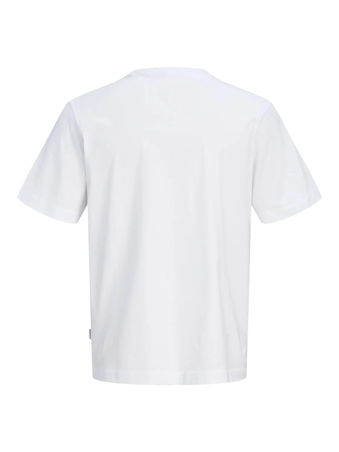 Homme Ski T-shirt Coton Bio et Col Rond Tignes B-36 3 Black-Bright Whi-Dove 2/4