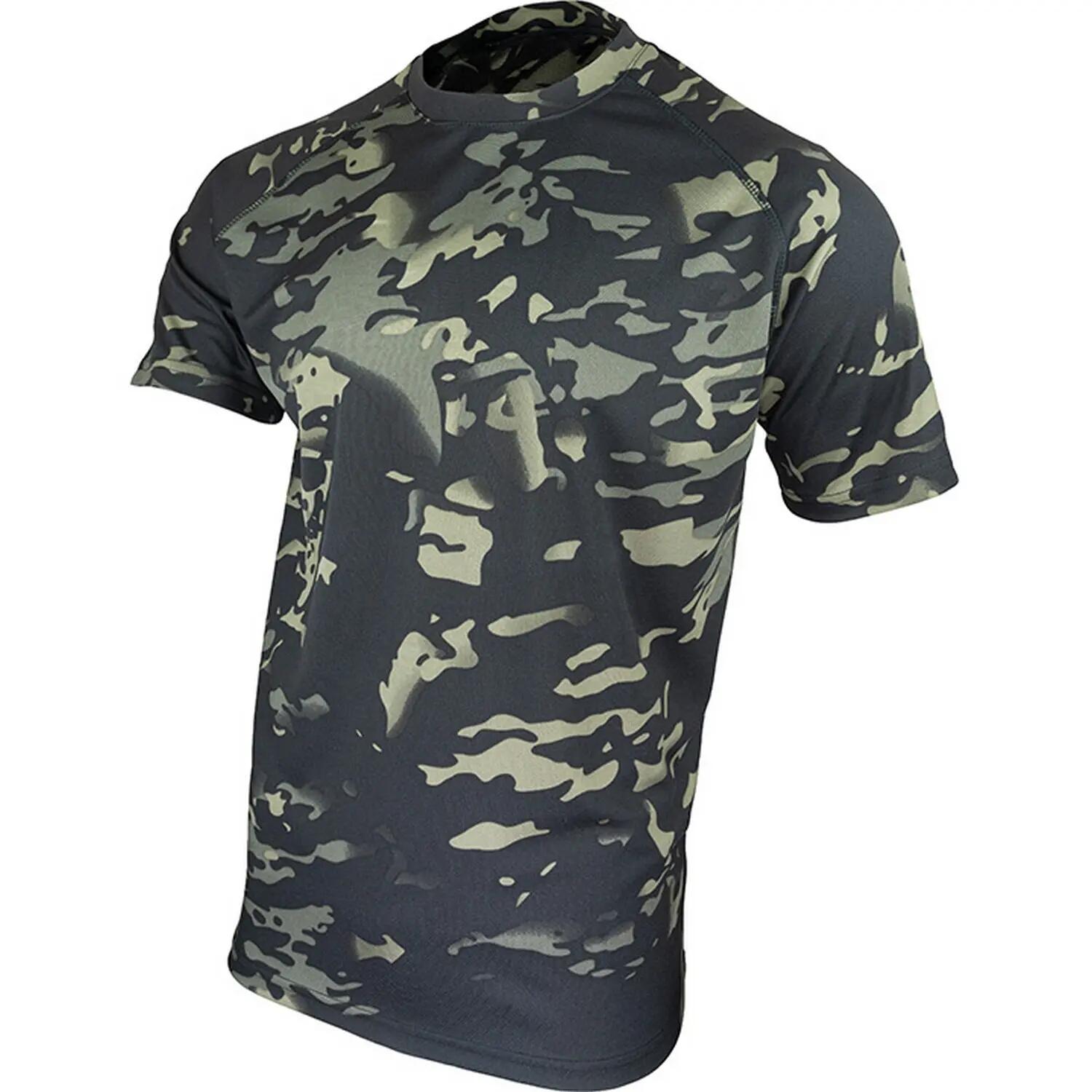 "Tactical" TShirt für , Netzmaterial Herren Schwarz 3/4