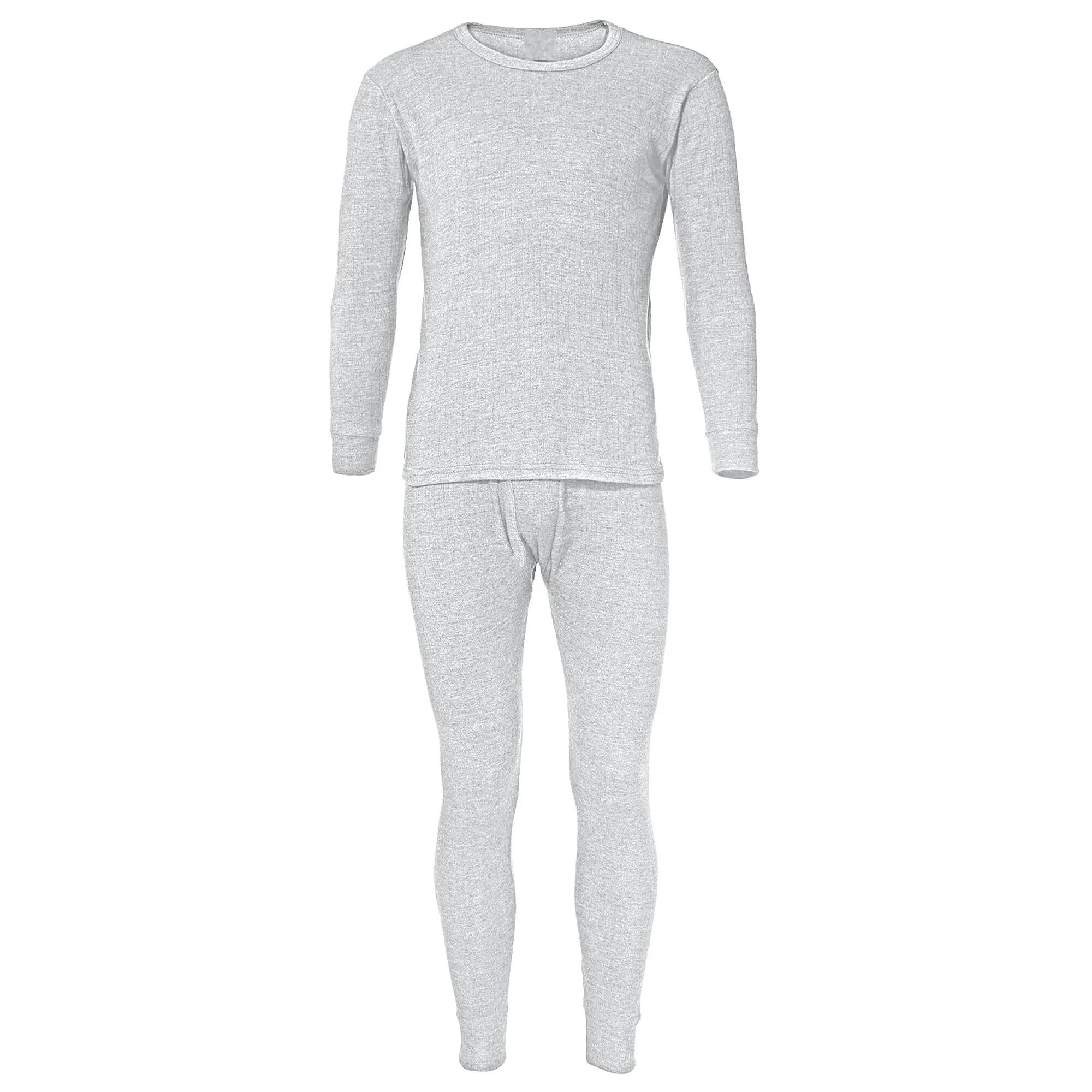 Herren Skiunterwäsche Set Unterhemd und lange Unterhose Innenfleece Rippstrick 3/5